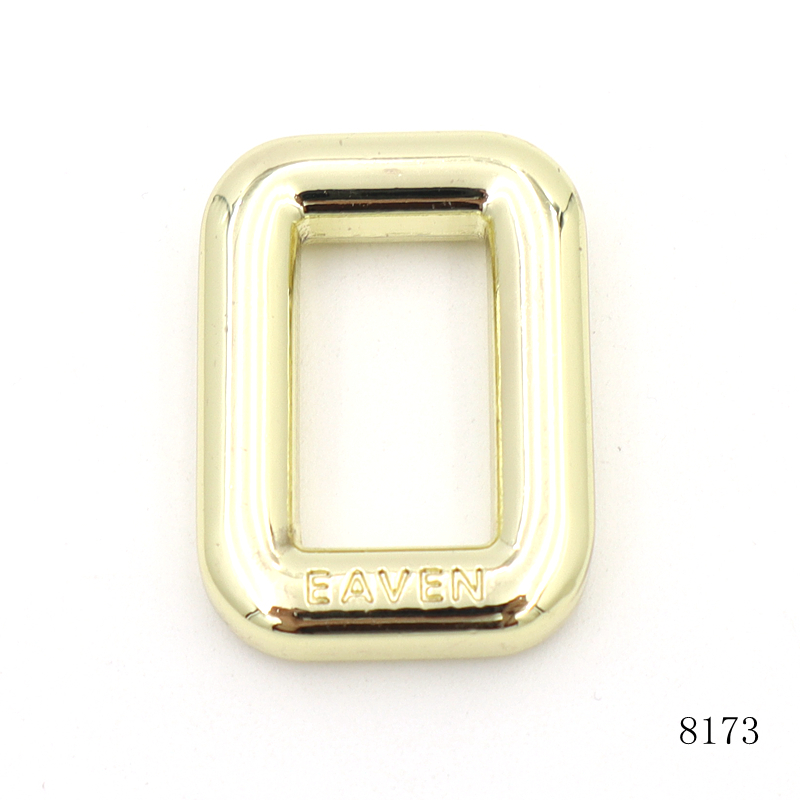 Bag Parts & Accessories Metal Square Buckle Custom Logo Frame Buckle Connector Strap Adjuster Slider Loop Buckle