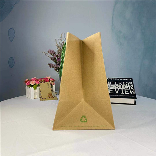100% Recyclable Kraft Paper Takeaway Bags For Restaurant