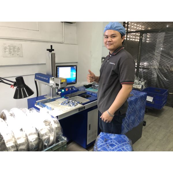 Автомат для резки маркировки лазера Нанкина скоростной для гравировального станка лазера волокна украшений 100W роторного