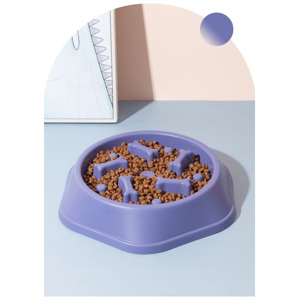 Cuenco para perros de mascota de plástico anti ahogamiento con pantalla LCD de alimentación lenta Alimentador De Mascota