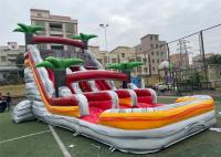 La puntura de la lona del PVC impermeabiliza los toboganes acuáticos inflables con la piscina