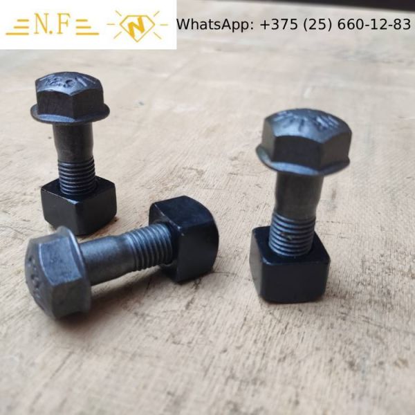 14x40 Anti Loosening Excavator Track Bolt And Nut For Track Chain