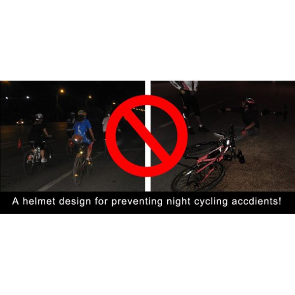 Noche del casco de la bici que completa un ciclo el casco seguro que da vuelta al casco ligero de la carga del USB