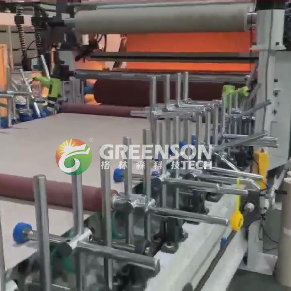 High Efficiency PUR Hot Melt Glue Laminating Machine for Wall Panel with 5-17m/min Production Speed