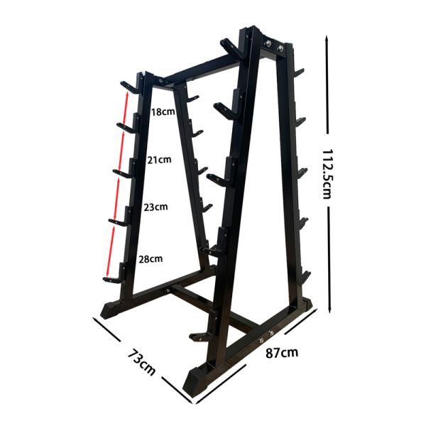 112.5*87*73cm Double-sided Barbell Rack for Commercial and Home Strength Training