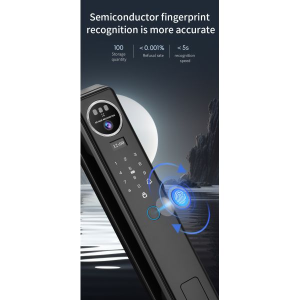 Qleung S959MAX Automatic Smart Door Lock with Video Calling Intercom and Tuya Remote Control