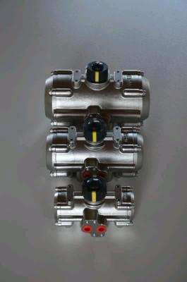 Aço inoxidável 304/316 válvula de esfera atuador válvula de controlo pneumático