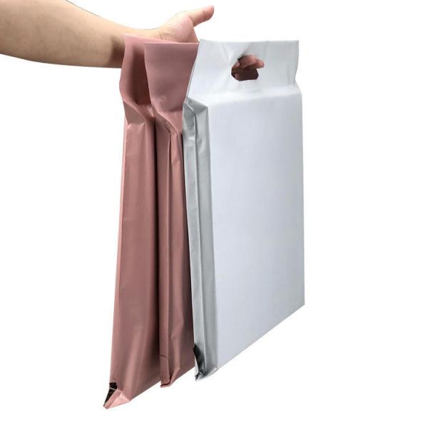 Custom Print Poly Mailer Bag Moisture Proof Clothing Shipping Bags Lightweight With Handle