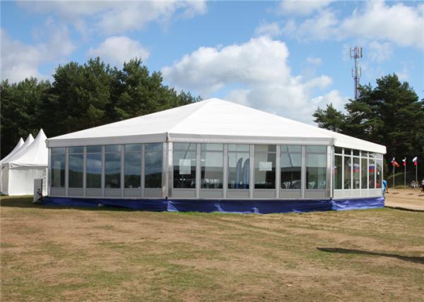 15m Diameter Glass Wall Marquee Tents Multi - Sided Meeting WIth Table Chairs