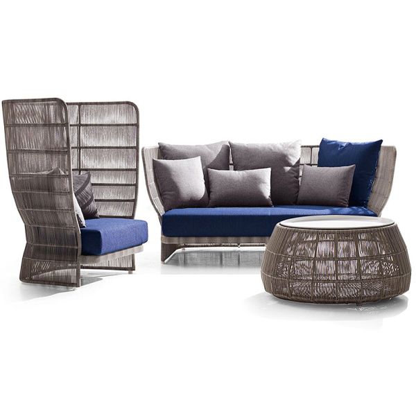 Outdoor Wicker Furniture Rattan Garden Sofa Set Set Type for Outdoor Entertaining