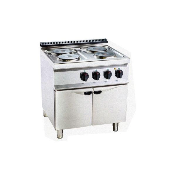 Оборудование кухни электрического плитаа 4 нагревательных плит профессиональное с шкафом 800*700*920мм