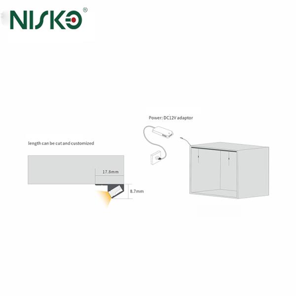 Lámparas de silicona montadas en superficie Luces laminadas integradas Tira de extrusión de perfiles de aluminio