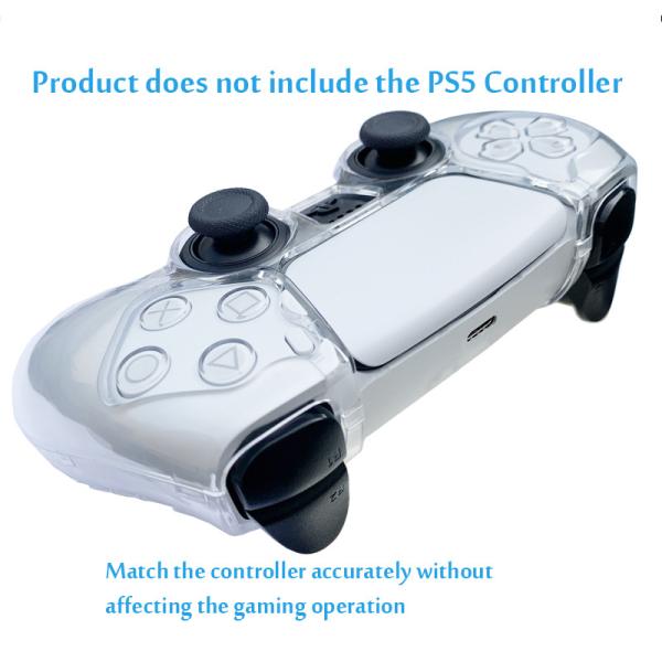Clear Controller With Thumb Cover Shell For PS5 Controller HOXC Game Cover Device Grip PS5 Silicone Protective High Quality Transparent PC Case