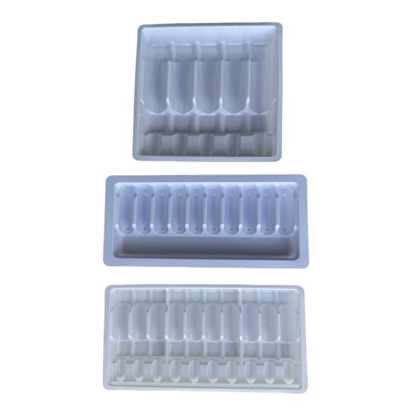 1ml 2ml 5ml 10ml PET Water Injection Ampoule Packaging Tray Vacuum Forming Packaging Tray Customized