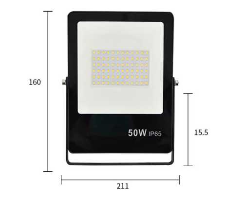 10в 20в 30в 50в 100в утончают света потока сада стиля алюминиевые с черным снабжением жилищем