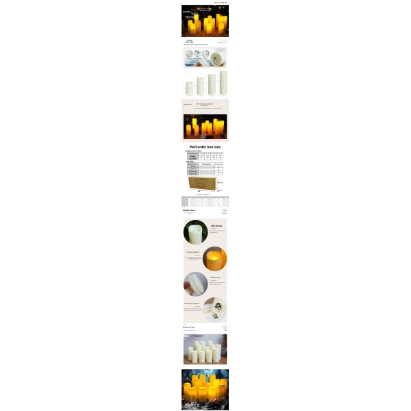 Battery Powered LED Pillar Candles Remote Control Fake Realistic Candles Water Resistant