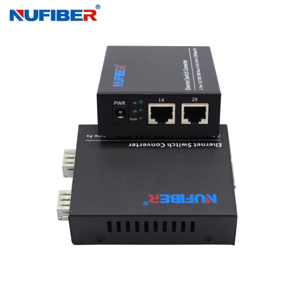 DC5V Gigabit Fiber Ethernet Switch , 2 Port SFP Ethernet Switch