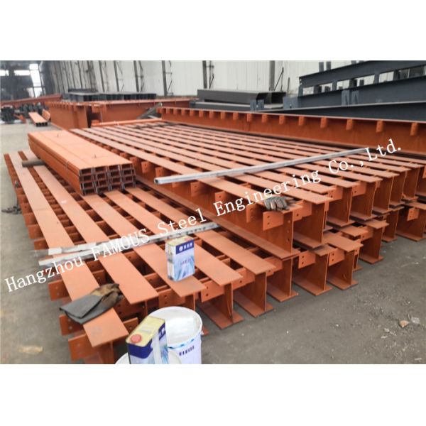 Prefabricated Q355b Strength Galvanized Structural Steel Fabrications Steel Member Surface Painting