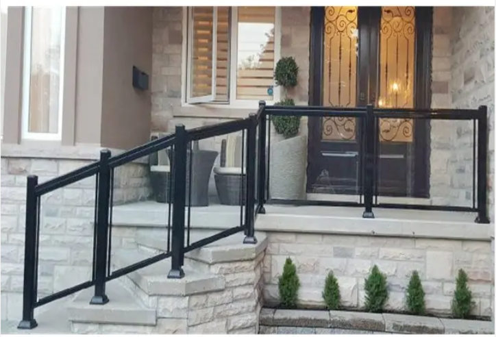 Наружный балкон Верхний монтированный Алюминий U-канал закаленное стекло без рамы ограждения стекло оборудование балюстрады и рукоятки