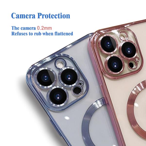 Shockproof Electroplate Phone Case Luxury TPU Phone Covers Customized For iPhone 16 15 14 Pro Max