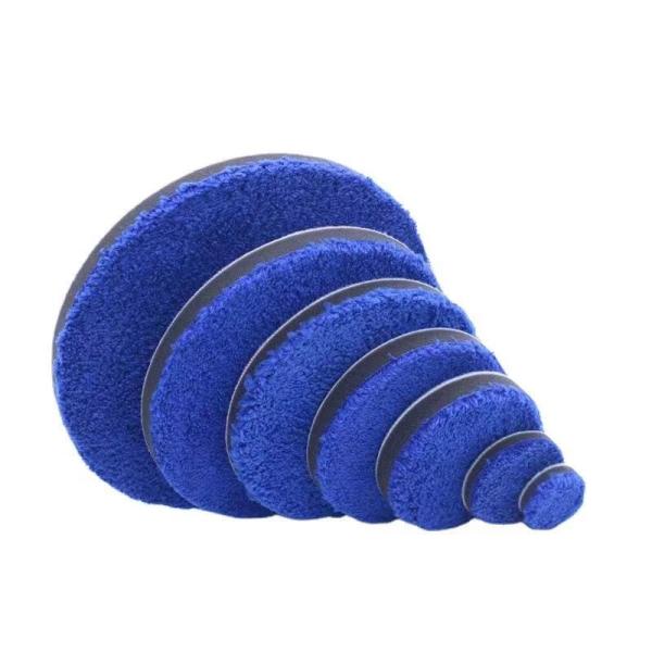 180mm Car Polishing Sponges With Fine Microfiber Materials Blue