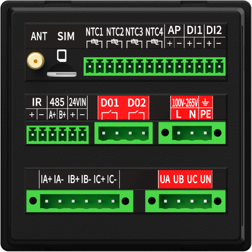 3W Electric Power Meter Current Voltage Measurement Electrical Meter Panels IP65