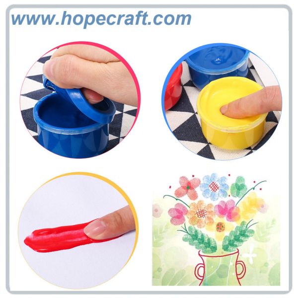 Non-toxic Finger Paint / Poster Paint  4 Colors, 6 Colors, 8 Colors set washable for kids diy painting water color paint