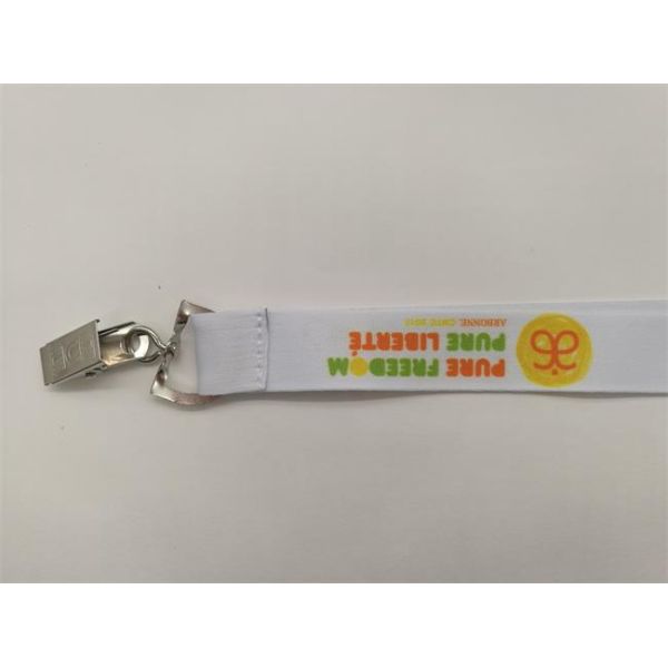 Black Color Promotional Dye Sublimation Lanyards With Fashion Logo , 2.0*90cm