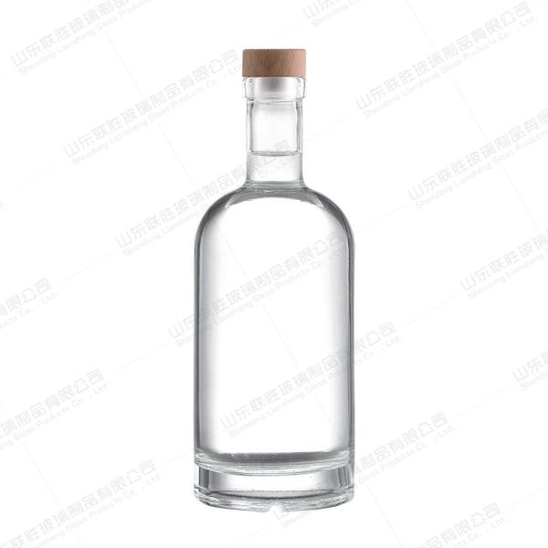 Garrafas de vidro de vodka feitas de vidro com material e corpo aceitáveis para OEM/ODM