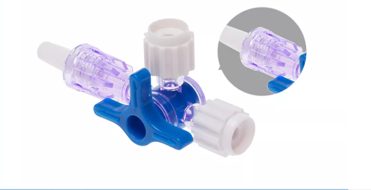 Disposable Infusion Low Pressure Control Plastic Three Way Medical Valve