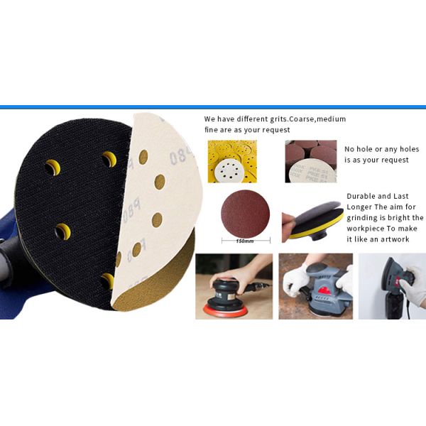 5-Inch Hook Loop Discs for Heavy-Duty Sanding 80 Grit Sandpaper in Red