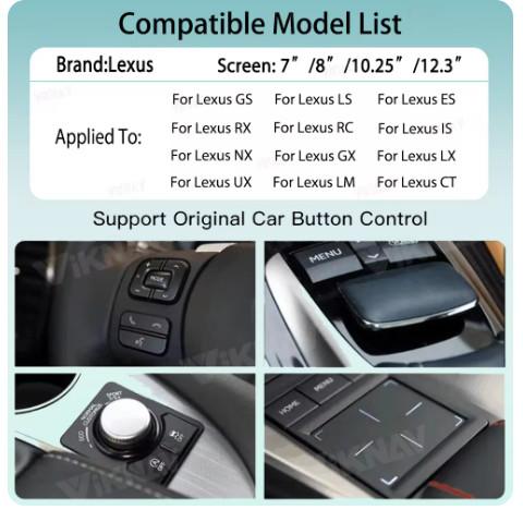 Viknav Replacement Auto Parts Interface Universal de Controle do Volante Para Lexus RC 2015-2018