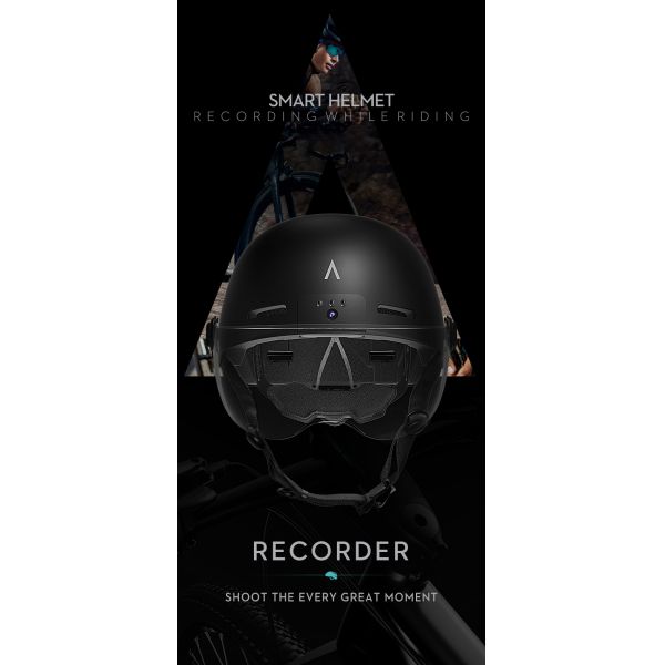 Smart Cycling Helmet with 8-Hour Recording Camera Good and ABS Shell EPS Inner Liner