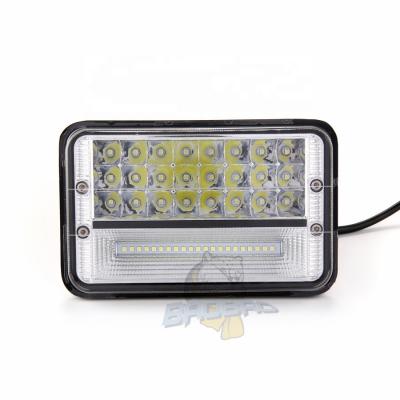 Red Blue Flash 12V White Color Rectangle Universal Car Truck Work Lights