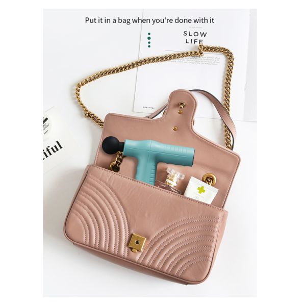 Мини-массажный пистолет для городского фитнеса с двойной ручкой Ударный массажный пистолет для глубоких тканей