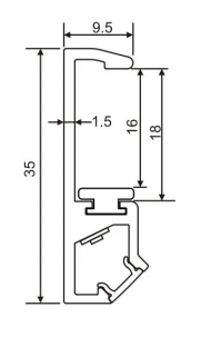 A2605 Waterproof Board Light 9.5*35*1000 DC12V SMD2835 120PCS/M 10W/M Dimmable