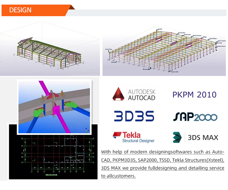 Стальные конструкции Хранилище для металлических зданий Металл Q345/Q235 Строительная сварочная конструкция