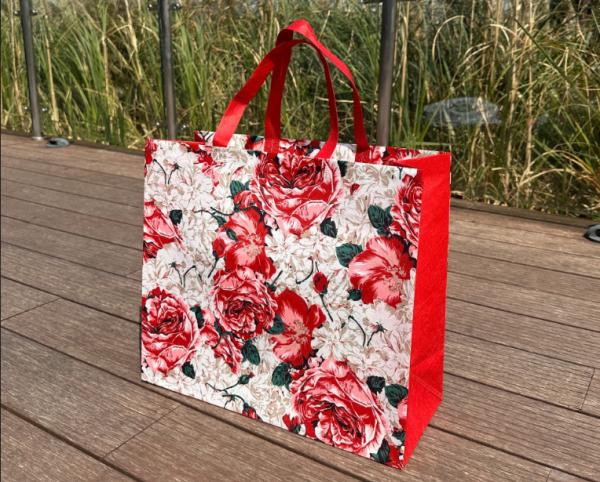 Reusable Polypropylene Packaging Laminated ECO PP Woven Bag Shopping Tote REPT PP Woven Bag With Custom Logo
