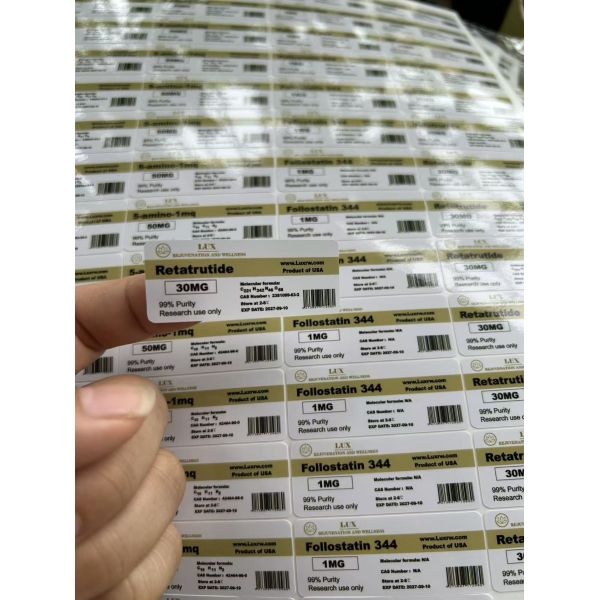 Retatrutides  5mg White Pvc Small Vials Labels