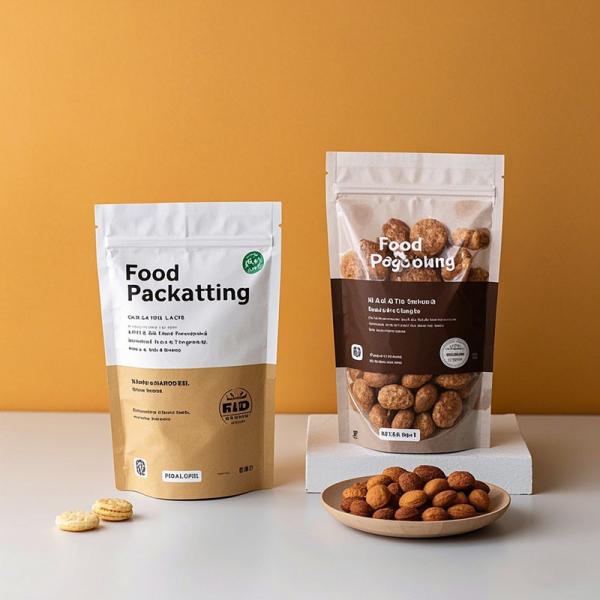 Food Packaging Bags - FDA Approved Stand Up Pouches with Ziplock & Custom Printing for Snacks, Coffee, Bakery 