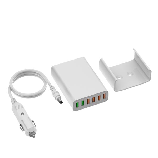 96W QC3.0 GaN USB C PD Car Charger 12 24V 10A 180g CE FCC ROHS Certification