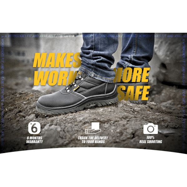 Euro 37-47 Men Work Boots Steel Toe Waterproof Safety Shoes Work Boots