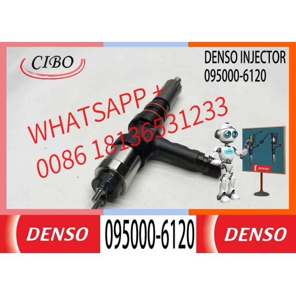 Inyector de pulverización de combustible 100% original 095000-6120 de venta en caliente Inyector de sistema de motor diesel de ferrocarril común 095000-6120 6261-11-3100