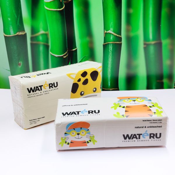 High Quality Customized Disposable Bamboo Box Tissue Paper 100% Virgin Bamboo Pulp Soft Plastic Packaging