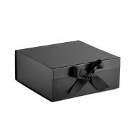 ODM 4C imprimant la fermeture de noir de boîte-cadeau d'anniversaire avec le ruban en soie