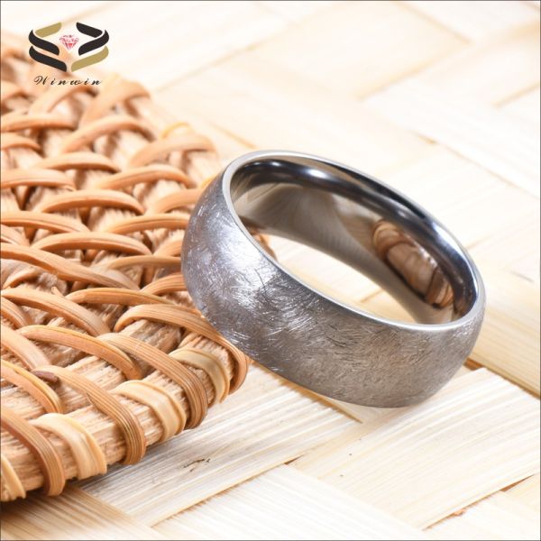 8mm Fashion Cobalt-chromium Ring Brush Mens Wedding Band Custom Made with Your Own Logo TRENDY Style Occasion Engagement