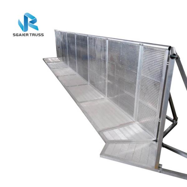 Folding Road Safety Barrier , High Security Sgaier Stage Barrier With Trolly