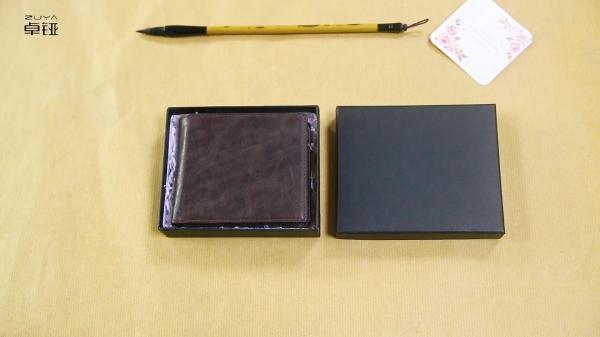 210D 21x10cm Mens PU Leather Wallet Card Slot Custom LOGO EN17