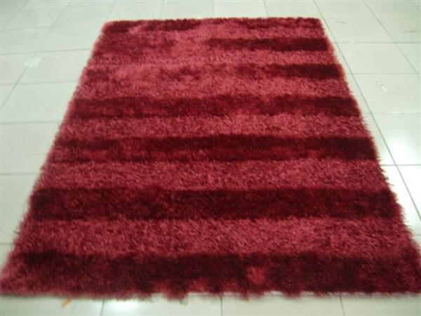 Polyester mixed  Malai Dori with Polyester Silk Line Design Good Quality Shaggy Carpet