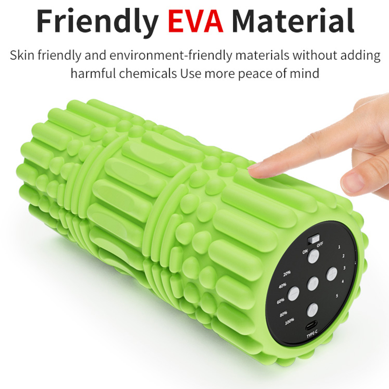 EVA Electric Yoga Roller with Built-in Speaker and Customizable Color for Fitness Massage